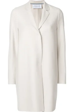Harris Wharf London Concealed fastening elongated coat
