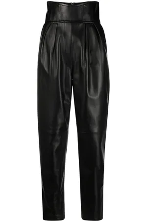 Philipp Plein High-waisted leather trousers