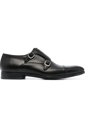 Magnanni Negro buckled monk shoes