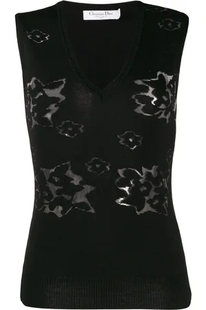 Dior 2000s knitted floral vest