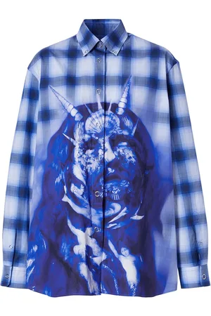 Burberry Sea Maiden print check shirt