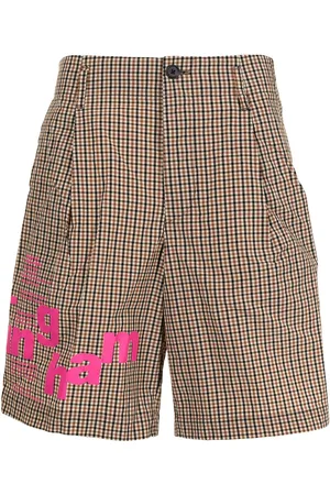 Kolor Plaid-check pattern shorts