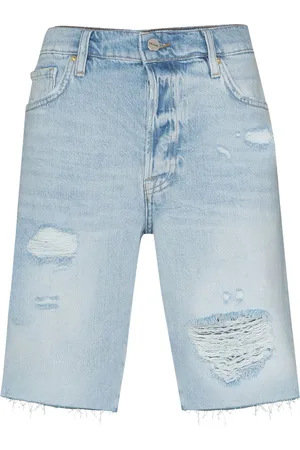 Frame Le Slouch distressed Bermuda shorts