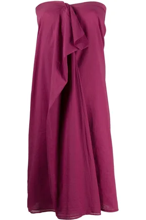 Maison Margiela 2000s ruffled detailing strapless dress