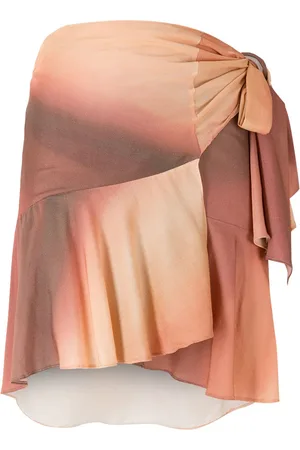 AMIR SLAMA Paneled gradient wrap skirt