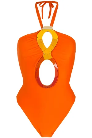 AMIR SLAMA Embroidered detail swimsuit