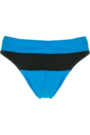 AMIR SLAMA Two-tone high-leg swimming trunks