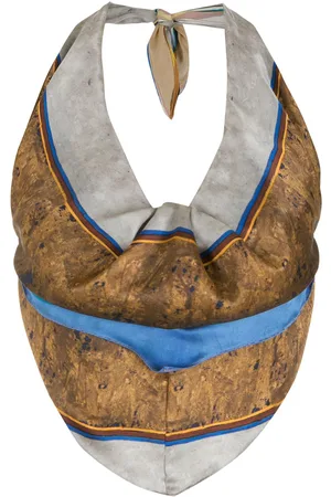 AMIR SLAMA Silk halter neck blouse