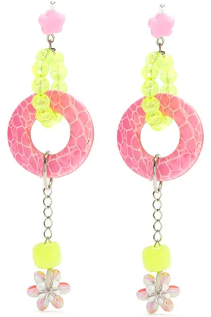 AMIR SLAMA Charms hoops earring