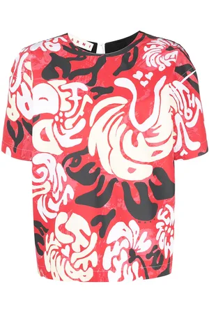 Marni Graphic print short sleeve blouse