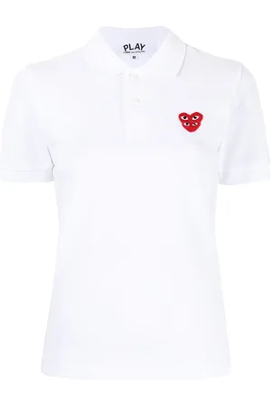 Comme des Garçons Logo-patch polo shirt