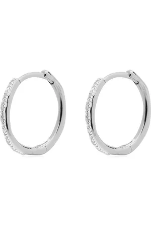 Monica Vinader Riva Wave Medium Hoop diamond earrings