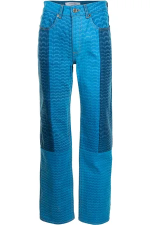 Marine Serre Moonfish Skin panelled jeans