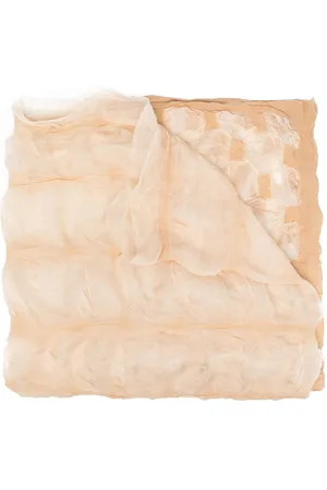 Issey Miyake 2000s creased effect sheer silk scarf
