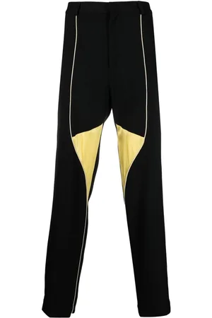 WALES BONNER Colour-block straight trousers