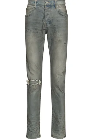 Purple Brand Distressed-look mid-rise jeans
