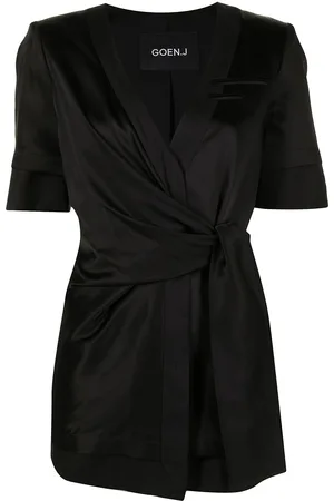 GOEN.J Inside-out short wrap-blazer