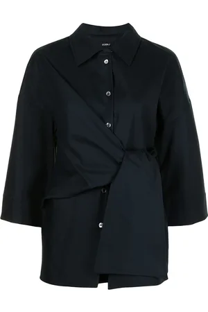 GOEN.J Tie-waist longline shirt
