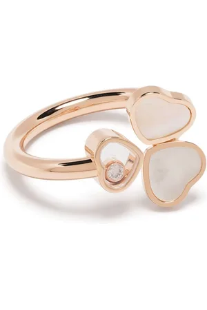 Chopard 18kt rose gold Happy Hearts Wings diamond and mother-of-pearl ring