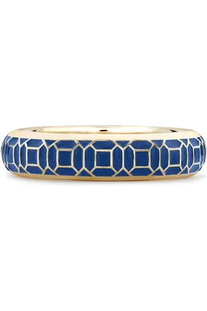 Pragnell 18kt yellow Revival enamel ring