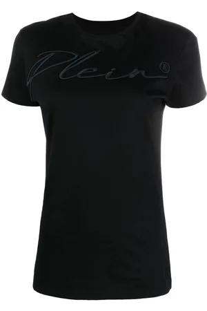 Philipp Plein Logo-embroidered cotton T-shirt