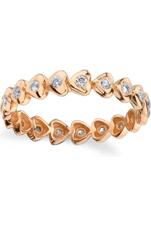 Shay 18kt rose gold diamond Heart Eternity ring