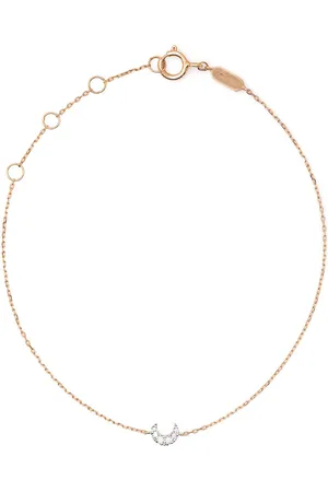 DJULA 18kt rose gold Moon diamond charm bracelet