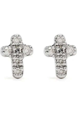 DJULA 18kt yellow diamond Cross earrings
