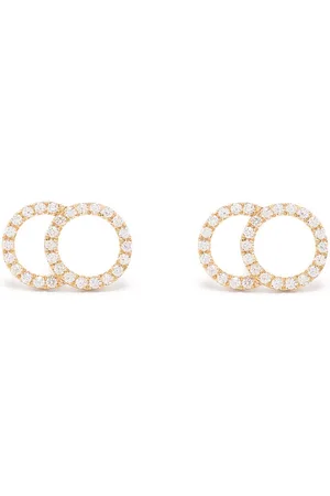 COURBET 18kt recycled yellow CELESTE large pavé set laboratory-grown diamond stud earrings