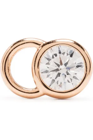 COURBET 18kt recycled rose gold CO mono laboratory-grown diamond stud earring