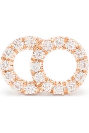 COURBET 18kt recycled rose gold Celeste small laboratory-grown diamond pavé mono stud earring