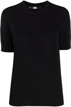 Karl Lagerfeld Logo jacquard knitted top