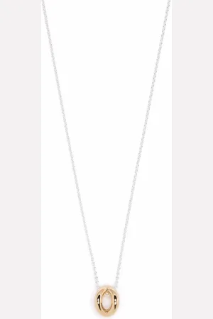Le Gramme 18kt yellow gold and sterling 3g Entrelacs pendant necklace