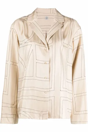 Totême Monogram silk pyjama shirt