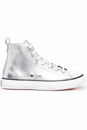 Philipp Plein Metallic-finish high-top sneakers