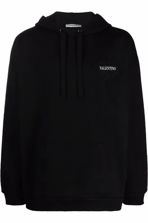 VALENTINO GARAVANI Logo floral patch hoodie