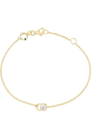 COURBET 18kt recycled yellow laboratory-grown diamond CO chain bracelet