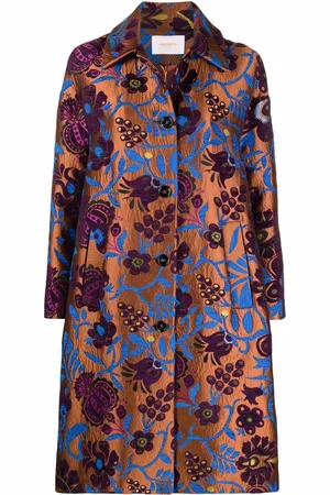 La DoubleJ Patterned-jacquard single-breasted coat