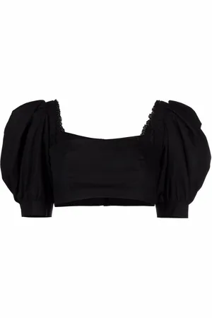ULYANA SERGEENKO Cropped square-neck top