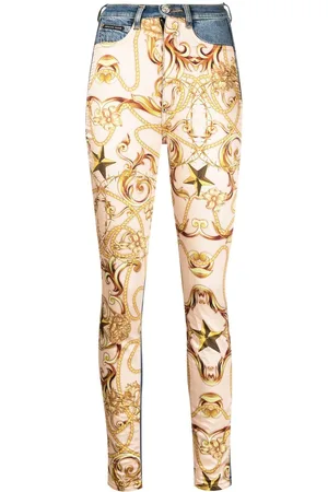 Philipp Plein Baroque-print skinny jeans