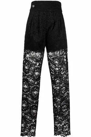 Philipp Plein Straight-leg lace trousers