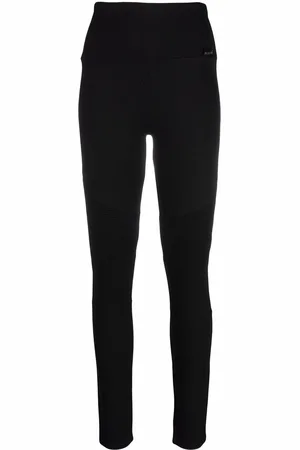 Philipp Plein Ribbed-panel biker leggings