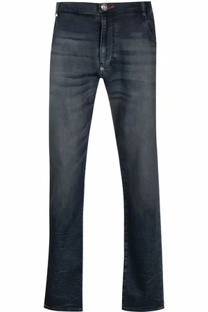 Philipp Plein Elasticated-waist straight-leg jeans