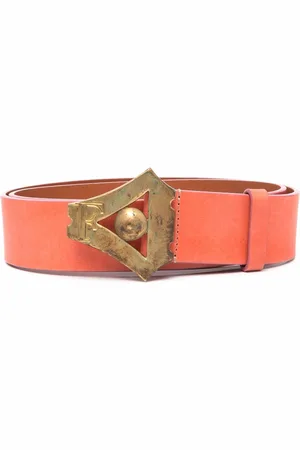Gianfranco Ferré 2000s leather buckle belt