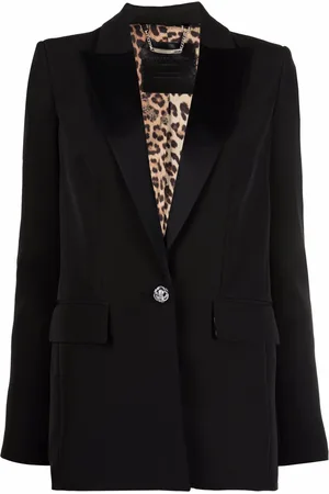 Philipp Plein Sequinned tiger single-breasted blazer