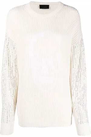 Philipp Plein Crystal-embellished knitted jumper