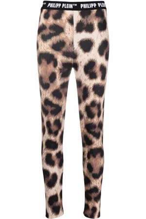 Philipp Plein Leopard-print biker leggings