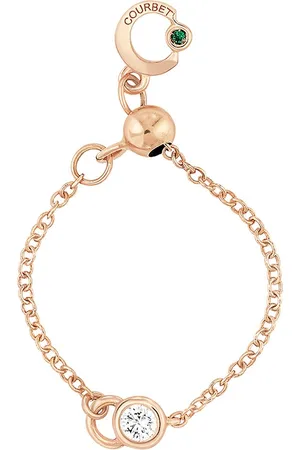 COURBET 18kt recycled rose gold laboratory-grown diamond CO adjustable chain ring