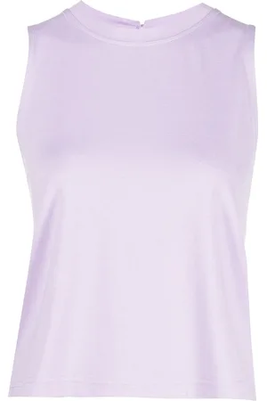Marchesa Notte Round neck cropped tank top