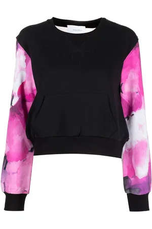 Marchesa Notte Sheer panel sweatshirt
